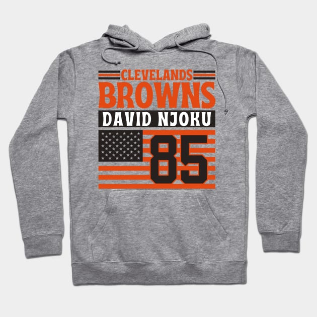 Cleveland Browns Njoku 85 American Flag Football Hoodie by Astronaut.co